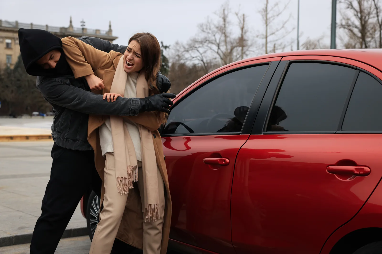 Parking lot personal safety scenario for women’s self defense training in Roanoke
